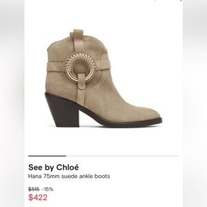 See By Chloe Hana Booties Size 40